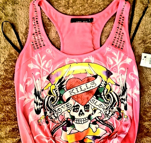 Ed Hardy   ~Love Kills Slowly~   mini-dress - Picture 10 of 14